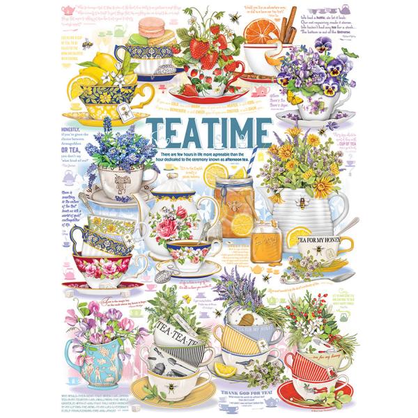 1000 piece puzzle: tea time - CobbleHill-80277