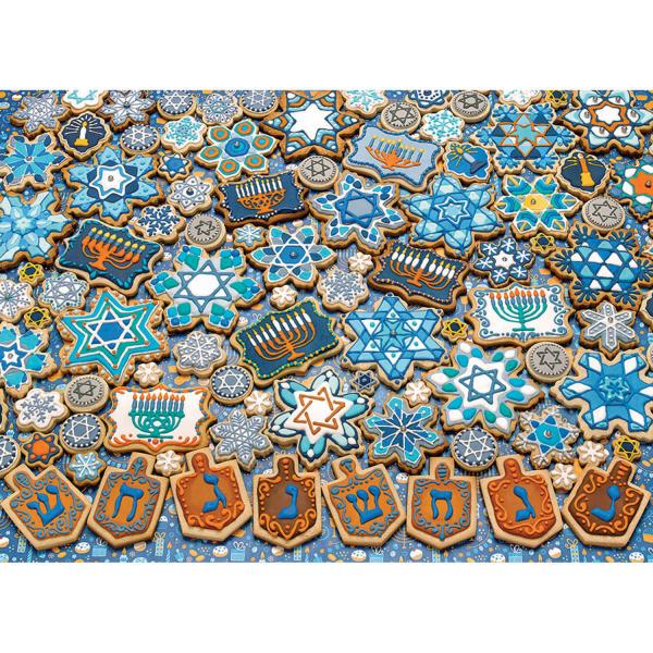Puzzle de 1000 piezas: galletas de Hanukkah - CobbleHill-80329