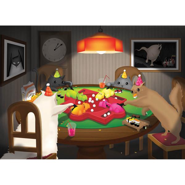 Puzzle 1000 pièces : Chats jouant aux hippopotames - CobbleHill-80205