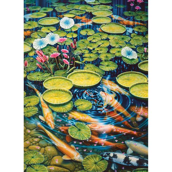 1000 piece puzzle: Koi pond - CobbleHill-80087