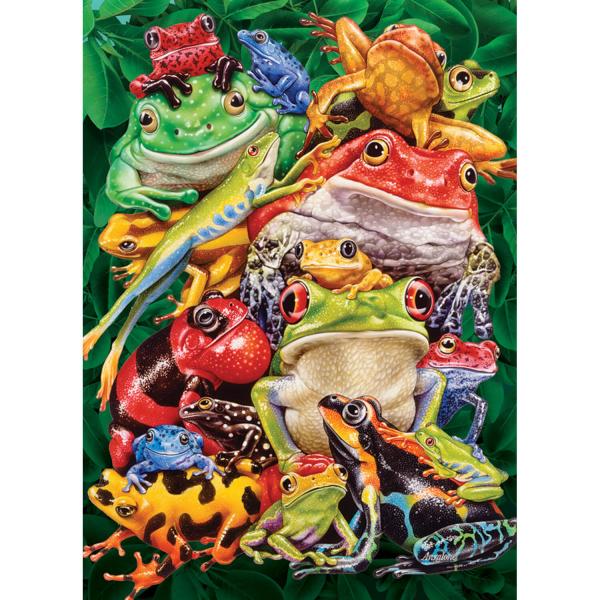 1000 piece puzzle: Frogs - CobbleHill-80218