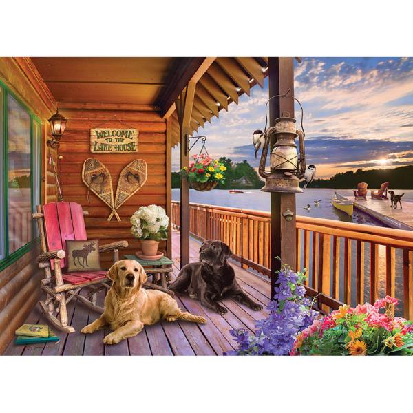1000 piece puzzle: Welcome home by the lake - CobbleHill-80328