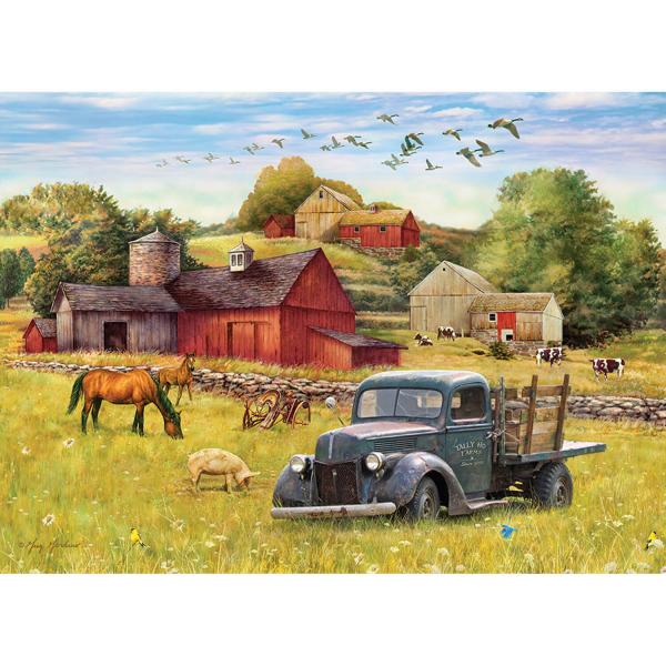 1000 piece puzzle: Summer afternoon on the farm - CobbleHill-80002