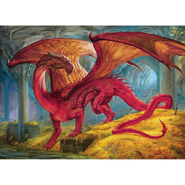 Puzzle de 1000 piezas: tesoro del dragón rojo - CobbleHill-80250