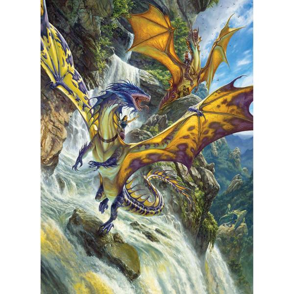 Puzzle de 1000 piezas: Dragones de la cascada - CobbleHill-80105