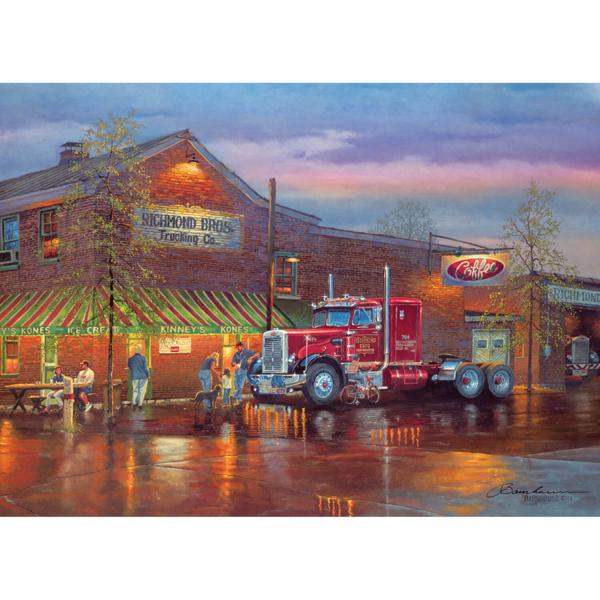 1000 piece puzzle: Big red truck - CobbleHill-80188