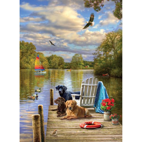 1000 piece puzzle: Doggy afternoon - CobbleHill-80257