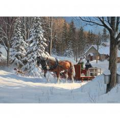 1000 piece puzzle: Horses of the sugar shack