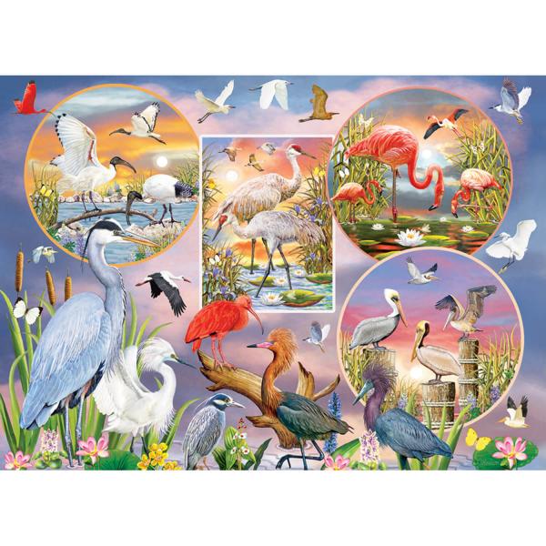 1000 piece puzzle: Magic of water birds - CobbleHill-80219