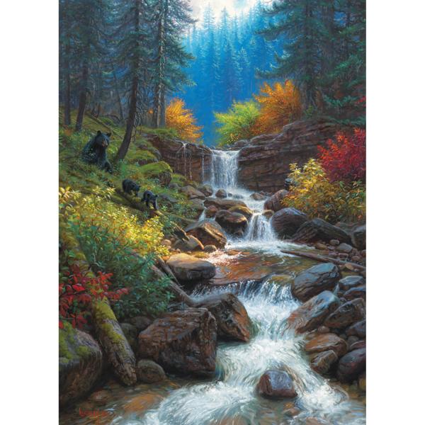 1000 piece puzzle: mountain waterfall - CobbleHill-80230