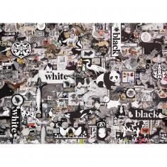 Puzzle de 1000 piezas: Blanco y negro: Animales