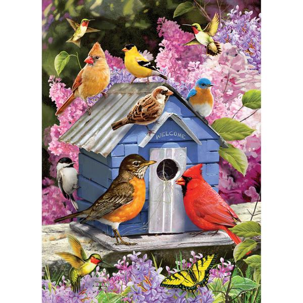 1000 Teile Puzzle: Frühlingsvogelhaus - CobbleHill-80153