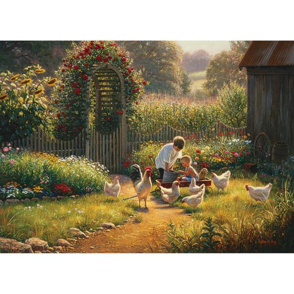 1000 piece puzzle: time to feed - CobbleHill-80138