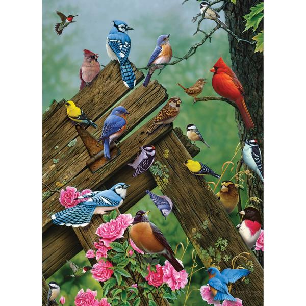 Puzzle de 1000 piezas: Aves del bosque - CobbleHill-80086