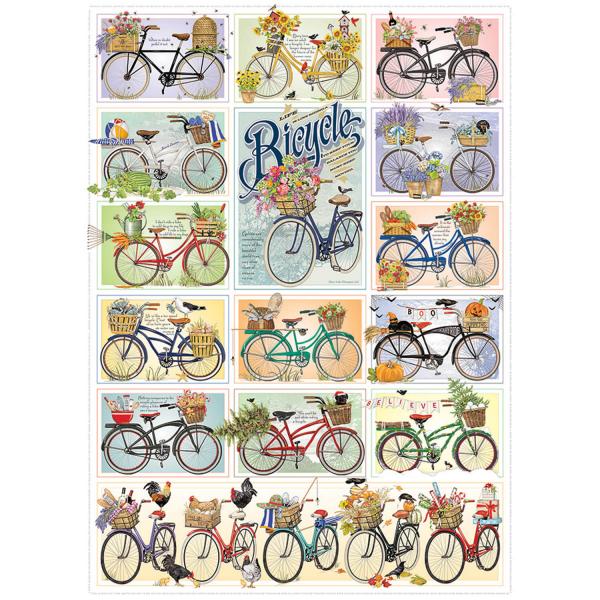 1000 piece puzzle: Bicycles - CobbleHill-80274