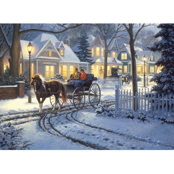 1000 piece puzzle: horse-drawn buggy - CobbleHill-80128