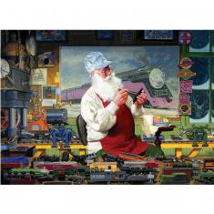Puzzle 1000 pièces : Le passe-temps du Père Noel
