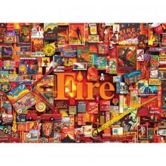 1000 piece puzzle: fire