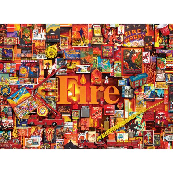 Puzzle de 1000 piezas: fuego - CobbleHill-80173