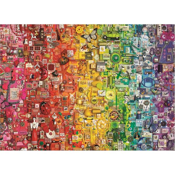 Puzzle 1000 pièces : Arc-en-ciel coloré - CobbleHill-80295