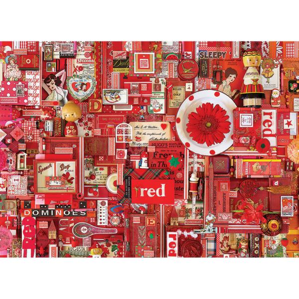 Puzzle de 1000 piezas: rojo - CobbleHill-80146