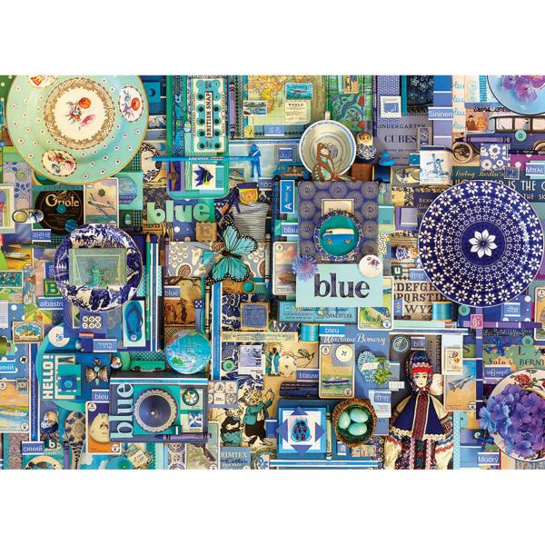 Puzzle 1000 pièces : Bleu - CobbleHill-80150