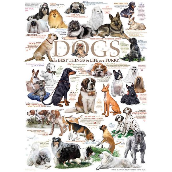 1000 piece puzzle: Quotes about dogs - CobbleHill-80096