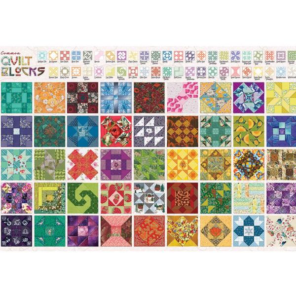 2000 piece jigsaw puzzle: quilt blocks - CobbleHill-89014