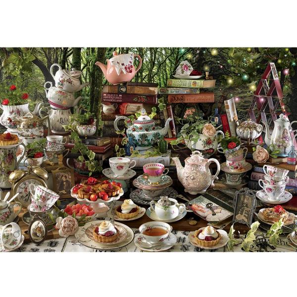 2000 piece puzzle: Mad Hatter's Tea Party - CobbleHill-89011