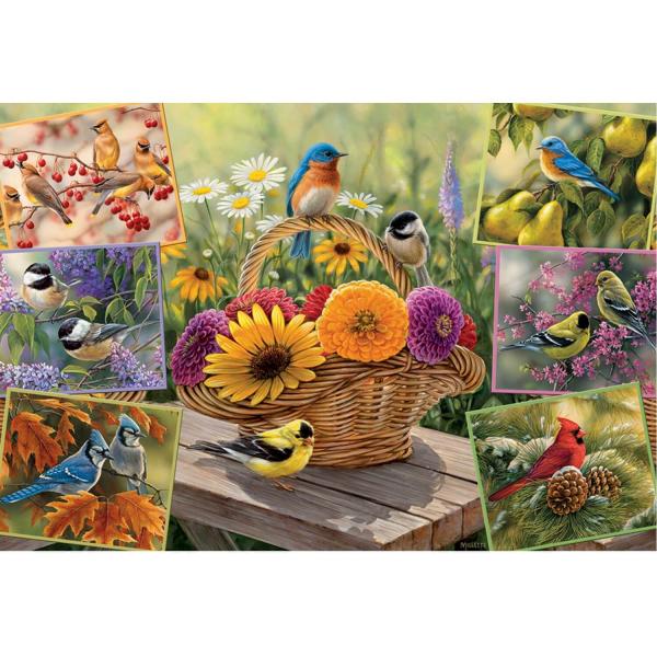 2000 piece puzzle: Rosemary birds - CobbleHill-89007