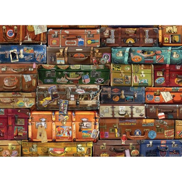 1000 piece puzzle: Luggage - CobbleHill-80195