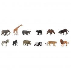 Mini Figurines - Wild Animals: Set of 12 Wild Animals