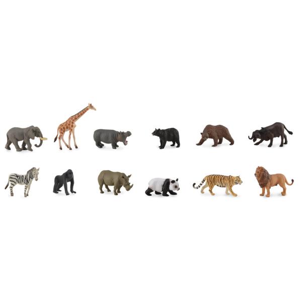 Mini Figurines - Wild Animals: Set of 12 Wild Animals - Collecta-COL89105