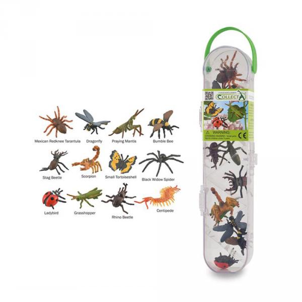 Mini Figurines - Insects: Set of 12 Insects and Spiders - Collecta-COL89106