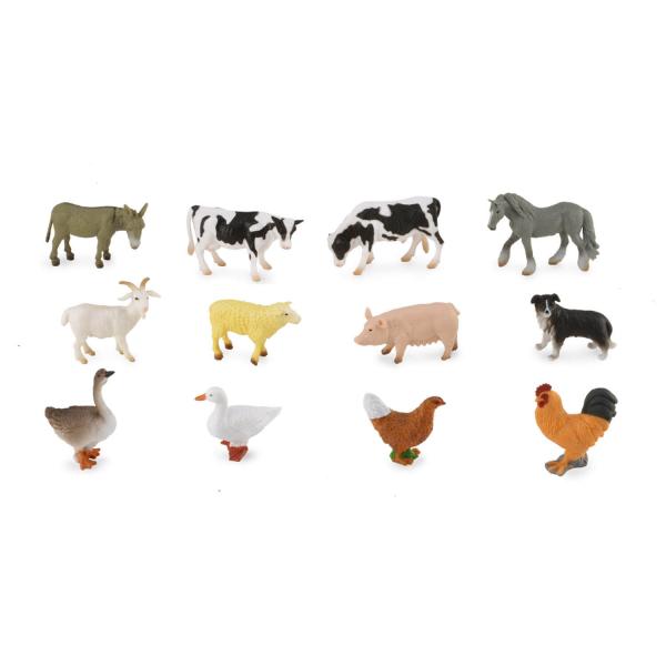 Mini Figures - The Farm: Set of 12 Farm Animals - Collecta-COL89111