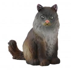 Cat Figurine: Sitting Norwegian Cat