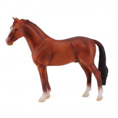 XL Horse Figurine: Brown Hanoverian Stallion