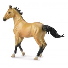 XL Horse Figurine: Akhal-Teke Buckskin Mare