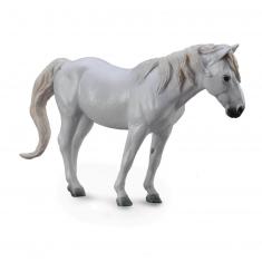  XL Horse Figurine: Gray Camargue
