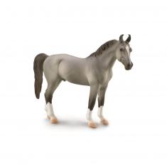  XL Horse Figurine: Gray Marwari Stallion