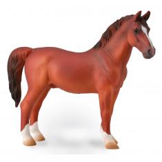  XL Horse Figurine: Hackney Brown Stallion