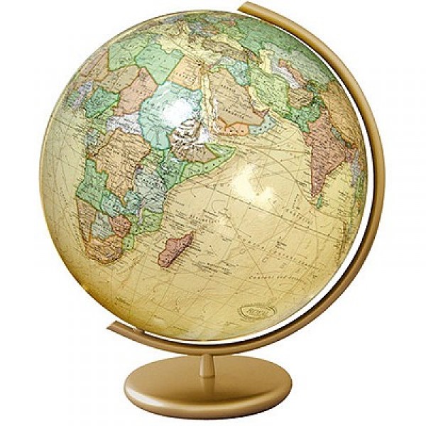 Ligne Déco Globe 40 cm lumineux en relief : Antique - Columbus-CO254082