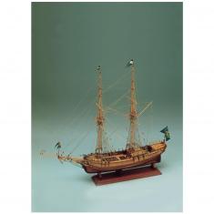 Wooden model boat: Amphion Yatch Suédois