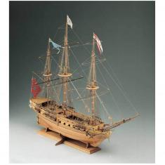 Schiffsmodell aus Holz: Meerjungfrau