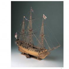 Schiffsmodell aus Holz: HMS Unicorn