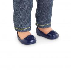 Schuhe für Ma Corolle Puppe 36 cm: Marineblaue Ballerinas