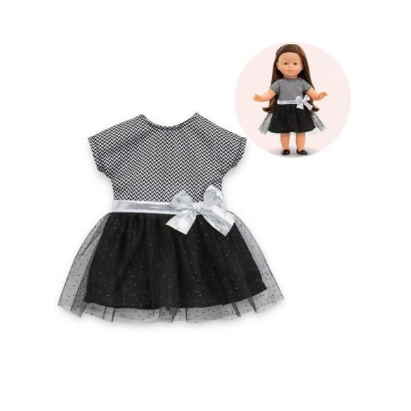 Vêtements pour poupée 36 cm Ma corolle : Robe de soirée noire et grise - Corolle-9000210990