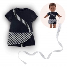 Kleidung für die 36 cm große Ma Corolle-Puppe: Skater-Outfit und Schleife