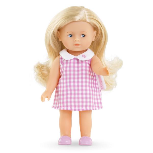 Mini corolline doll 20 cm: rosy vichy - Corolle-9000240150