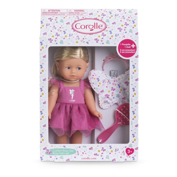 Coffret mini poupée Corolle 20 cm et accessoires : rosy fée - Corolle-9000240180